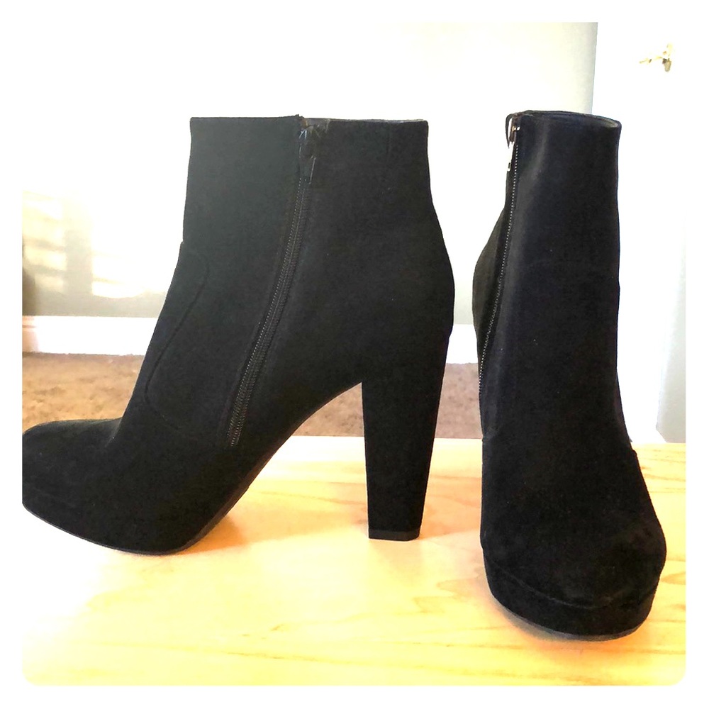 High heeled ankle boots